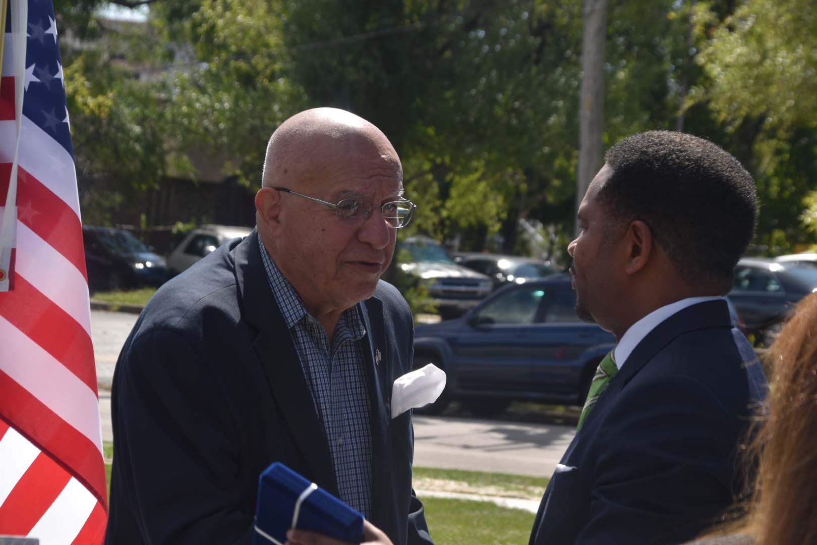 September 25th 2021 monument unveiled in Aurora Illinois - Panagiotis Nikolopoulos, Mayor Irvin