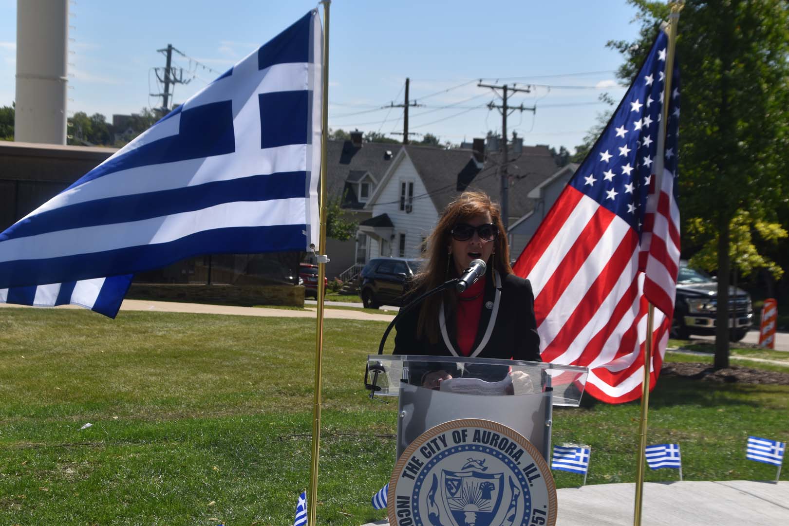 September 25th 2021 monument unveiled in Aurora Illinois - Sen Linda Holmes