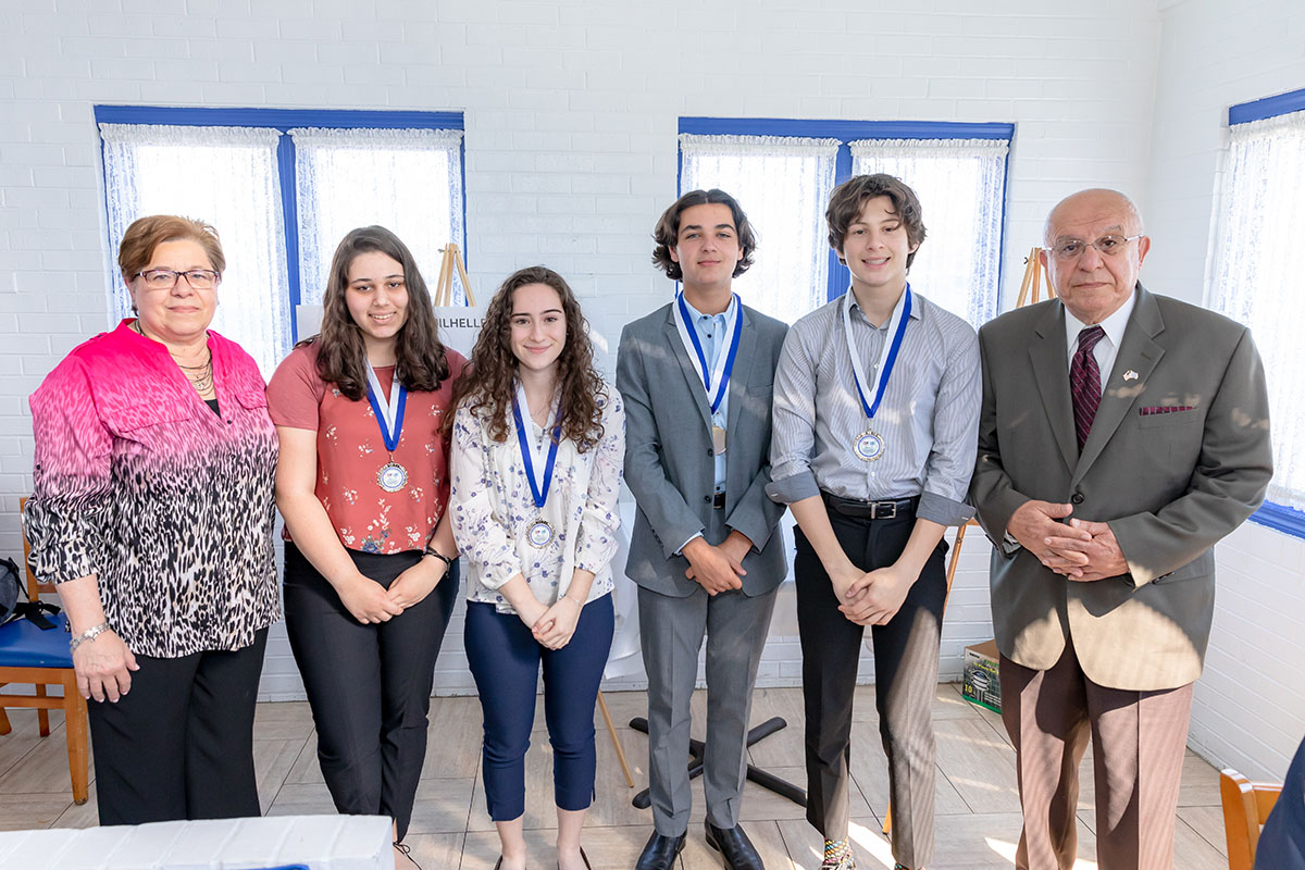 May 29th 2021 Niles Illinois - The picture left to right: Georgia Nikolopoulos, Irini Metaxas, Konstantina Limberatos, Peter Kontos, Peter Maroutsos, Panagiotis Nikolopoulos