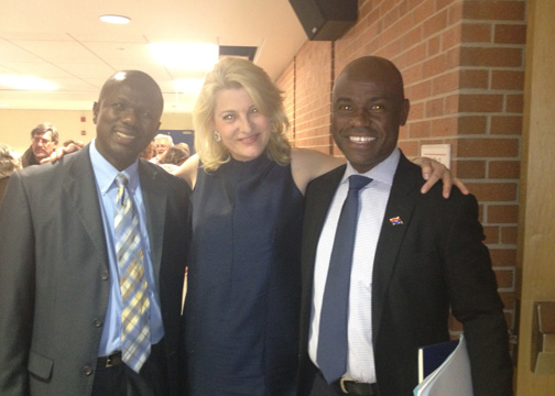 Ernst Pierre Jeune (Haitian Consular Agent), Mrs. Photini Tomai, Spana David (Haitian Vice Consul in Chicago) 05/12/2012.