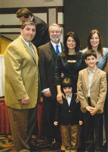 (L-R) Michael Bousis, Mayor Weisner, Verna Bousis, Mrs. Eleni Bousis, Michael and Dimitri Bousis. Three generations of the Bousis Family carrying on the tradition of community service and Philhellenism in the U.S.