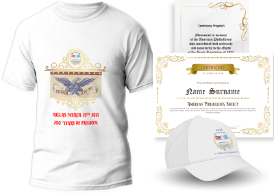 freedom is not free american philhellenes society giveaway hat, t-shirt, name credited in program and certificate of appreciation