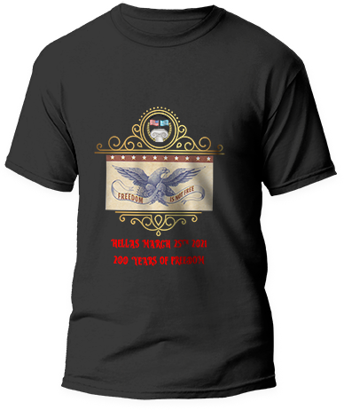 freedom is not free american philhellenes society giveaway t-shirt male black